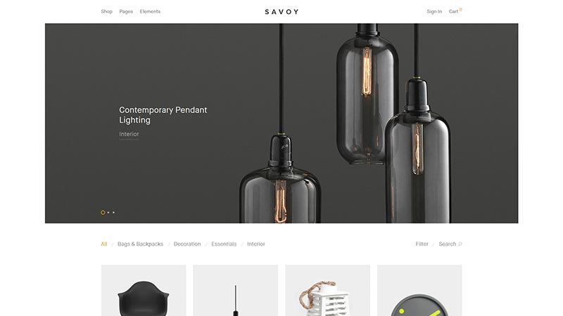 savoy ecommerce wordpress theme