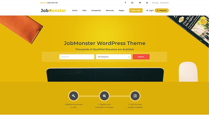 jobmonster jobboard wordpress theme