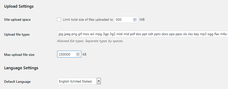 network-admin-upload-settings