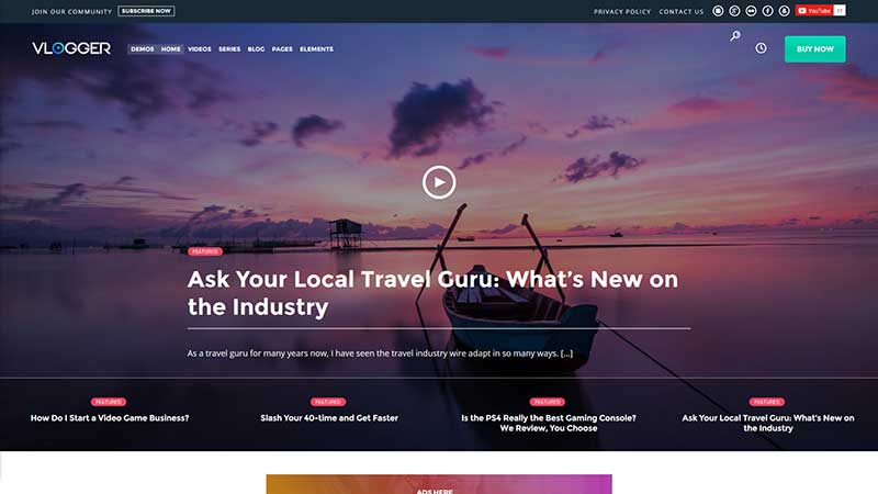 vlogger-blog-wordpress-theme