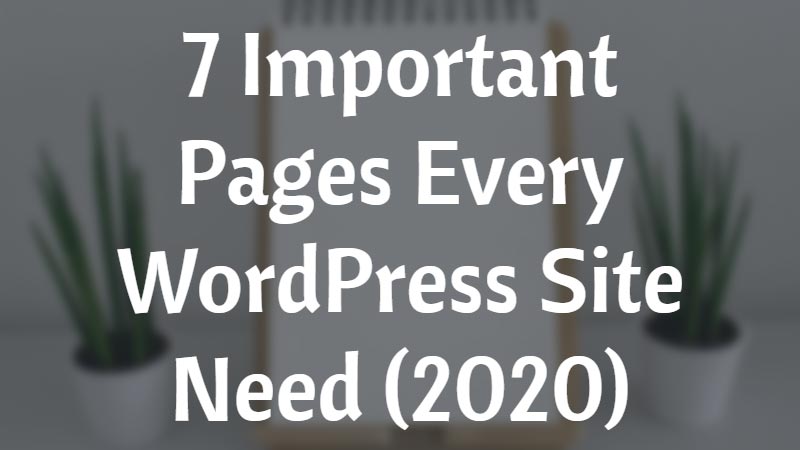 important-pages-for-wordpress-site