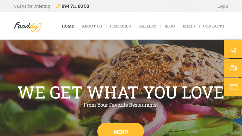 Fooddy24 7 – Food Delivery theme