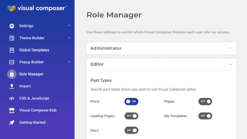 visual-composer-role-manager-interface