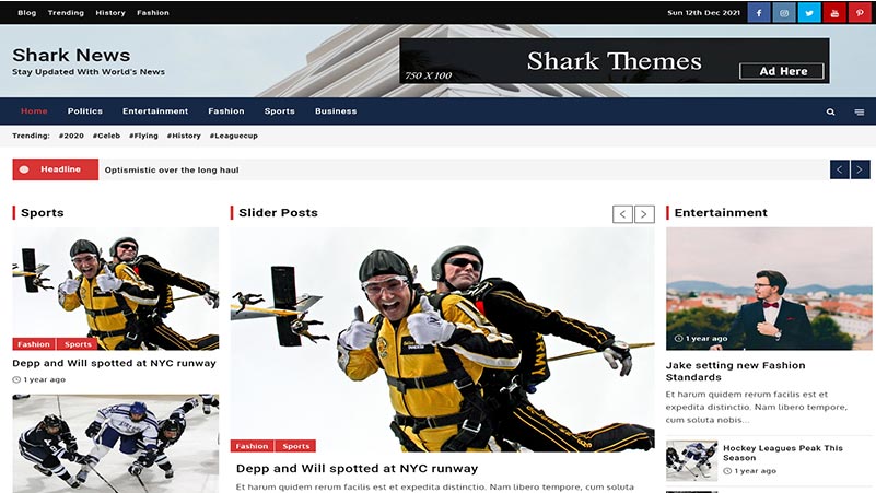 sharknews-free-magazine-theme