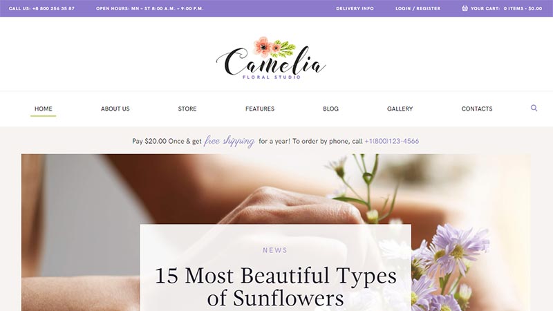 Camelia-Floral-Studio-WordPress-Theme