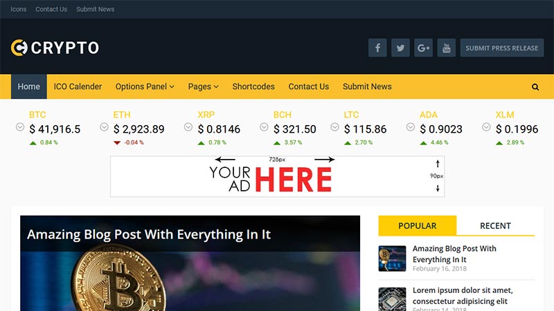 crypto-wordpress-theme