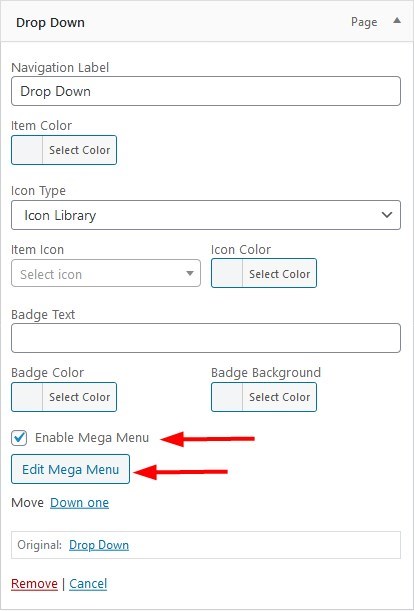 drop-down-menu-elementor