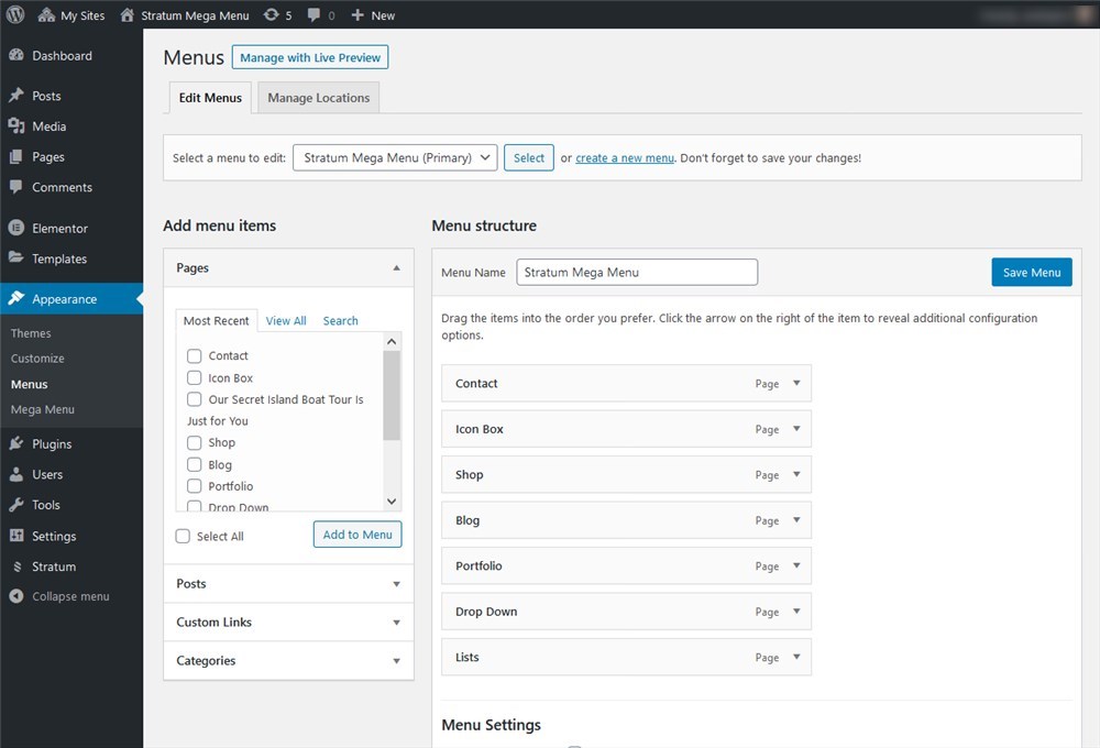 wordpress-menu-default