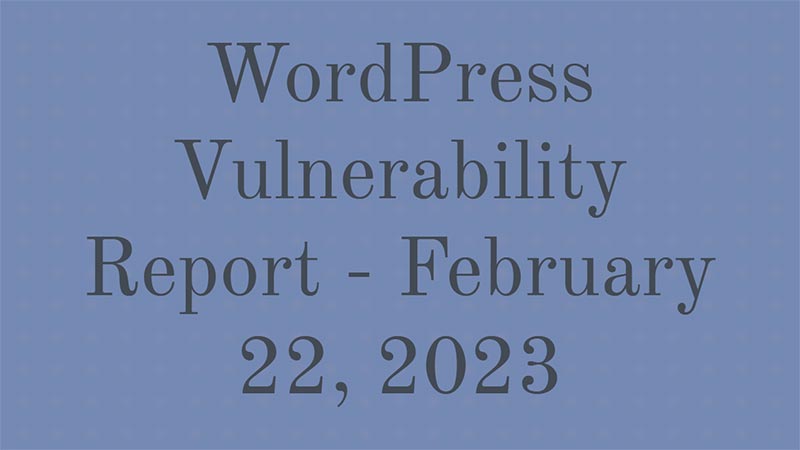 WordPress-Vulnerability-Report---February-22,-2023