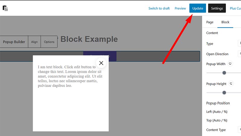 update-pop-up-trigger-in-gutenberg