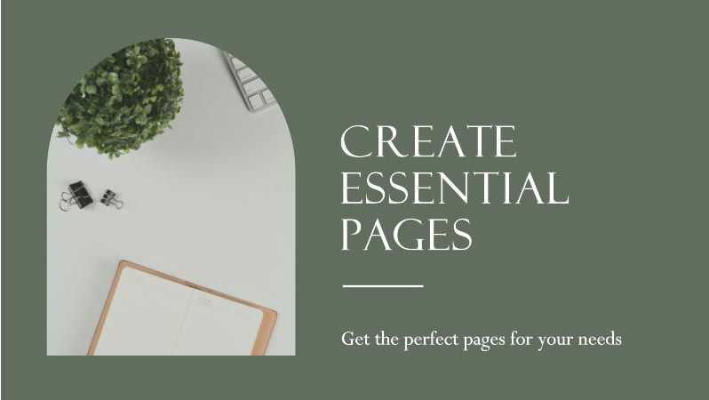 Create-Essential-Pages-for-your-wordpress